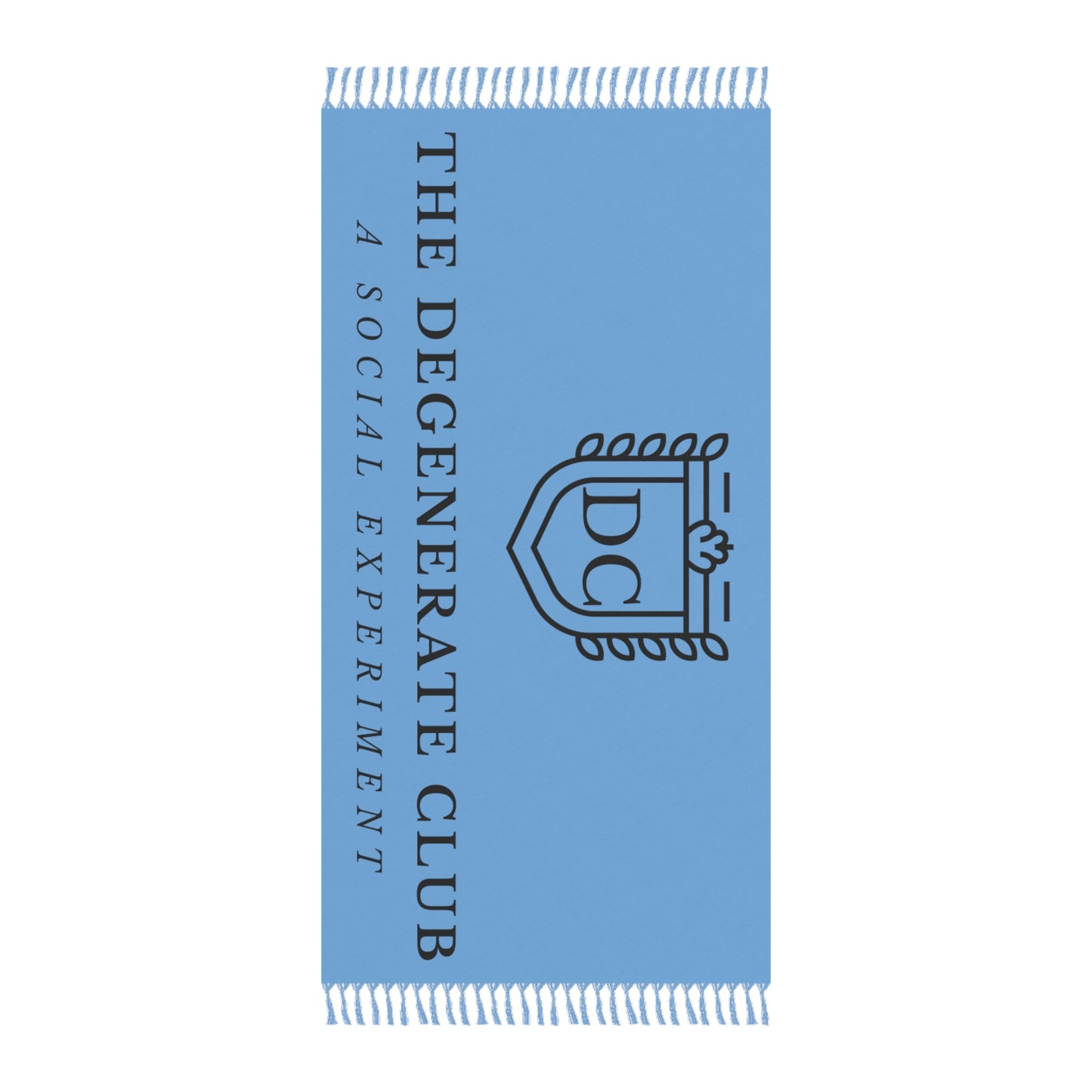 Boho Beach Cloth with Degenerate Club Logo in Blue