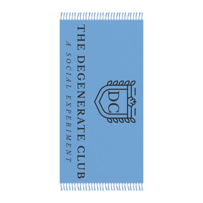 Boho Beach Cloth with Degenerate Club Logo in Blue