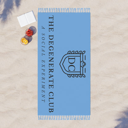 Boho Beach Cloth with Degenerate Club Logo in Blue