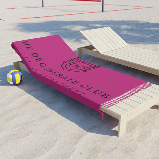 Boho Beach Cloth with Degenerate Club Logo in Pink